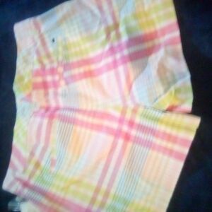 crown & ivy Multicolor Plaid Women Shorts Cargos